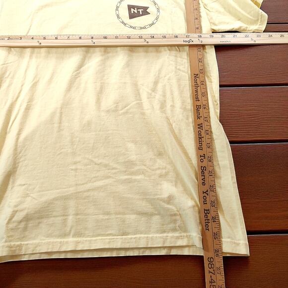 NATURAL THREADS Cowboy Mountain Bike T-Shirt Butter Yellow Brown NWA Cycling M - Picture 4 of 4